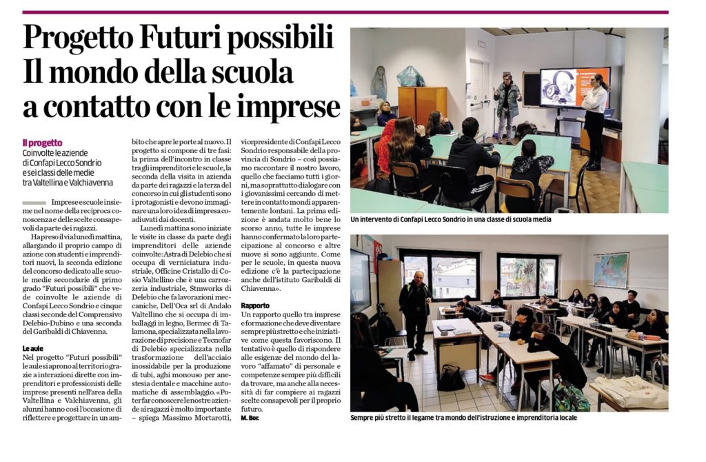 Progetto "Futuri possibili" rassegna stampa 1