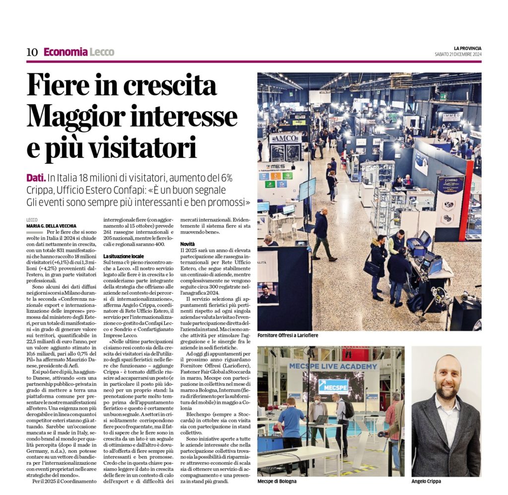 Fiere in crescita Maggiore interesse e visitatori 1