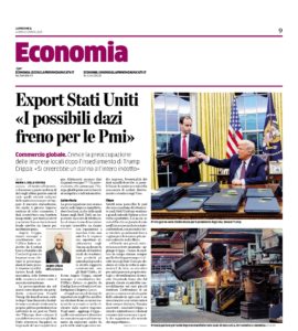 Export Stati Uniti "I possibili dazi freno per le pmi" 1