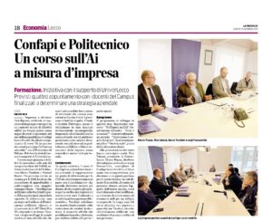 Corso AI Confapi Lecco Sondrio - Politecnico di Lecco: rassegna stampa 2