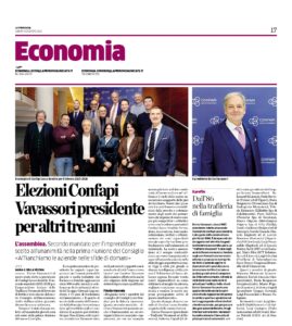 Vavassori confermato presidente: rassegna stampa 1